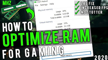 How To Optimize RAM/Memory For Gaming - Boost FPS & Reduce LAG 2020