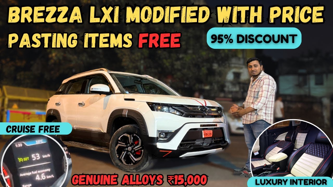 2024 BREZZA LXI BASE TO TOP MODIFICATION WITH PRICE🔥BREZZA MODIFIED🔥 ...
