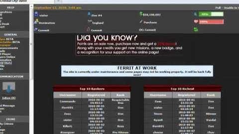 Criminal City Mafia TextBased Game