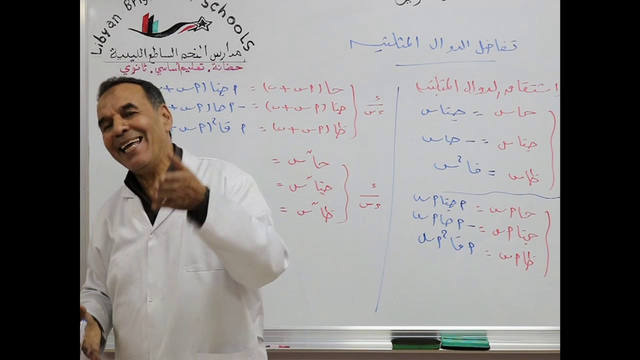 مادة الرياضيات للصف الثالث الثانوي العلمي /  تفاضل الدوال المثلثية