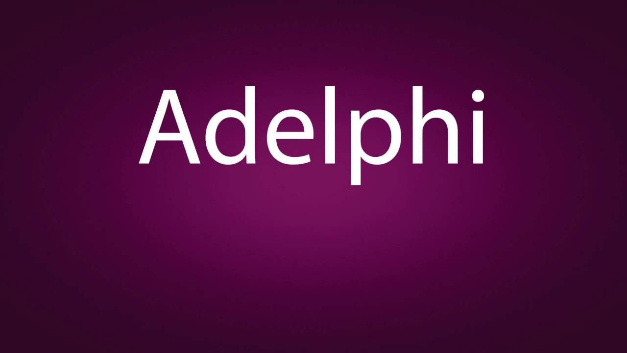 How to pronounce Adelphi YouTube