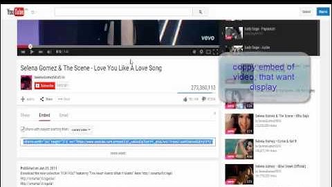 guide embed a video for Mega menu
