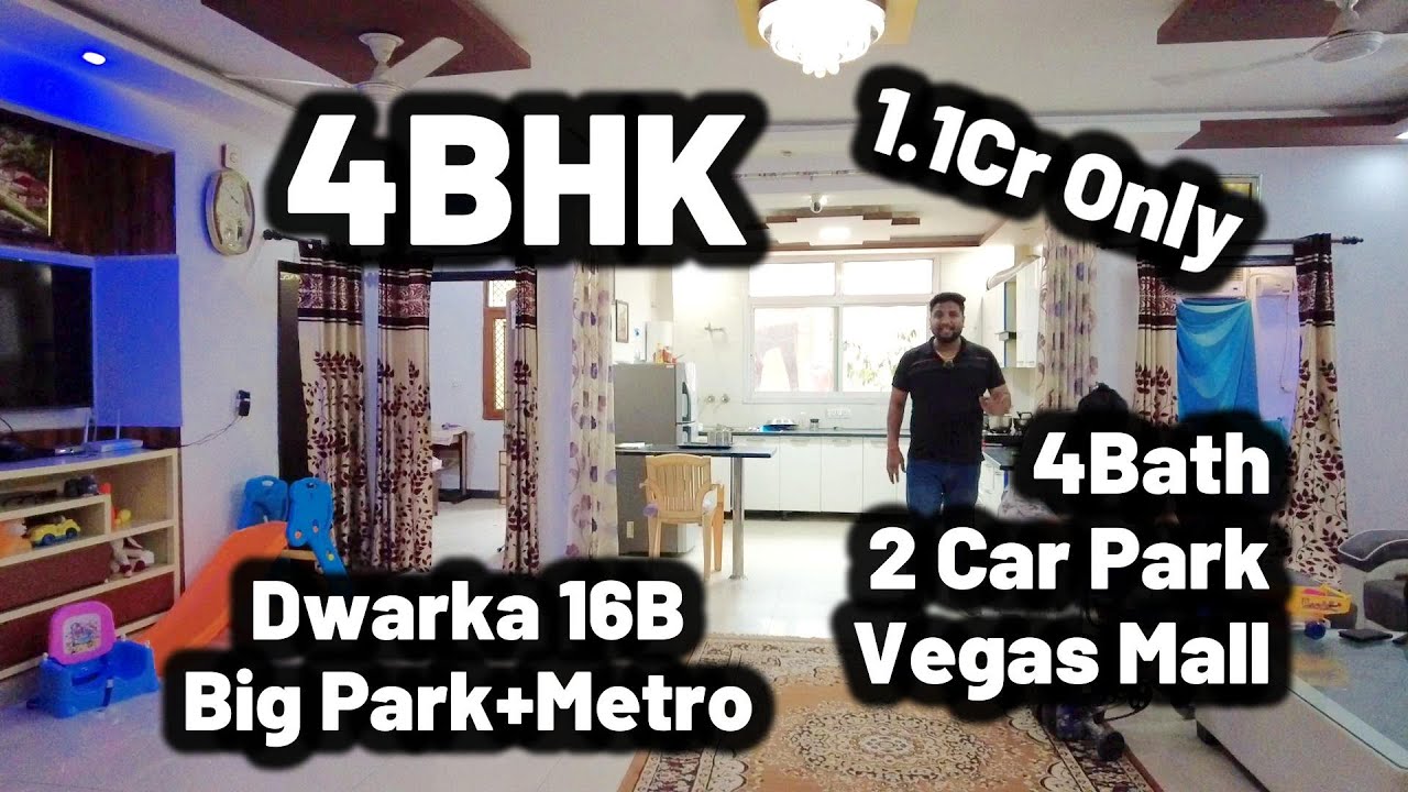 4BHK Flat for Sale 2 Car Parking + 4 Bath Vegas Mall Dwarka 16B