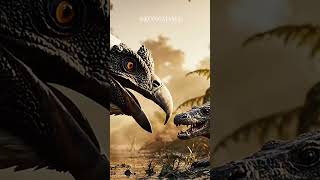 When Ancient Predators Collide: Terror Bird vs Monitor Lizard in Prehistoric Swamp