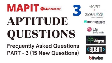 MAPIT Aptitude Frequently Asked Questions and Answers - New 15 - MUST DO - MJ - My Anatomy (Part 3)