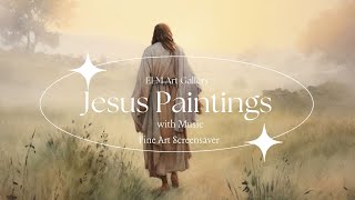 Jesus Art TV Screensaver with over 1 Hour Loop with Soothing Music
