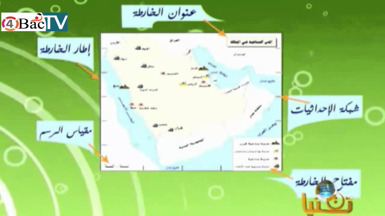 من عناصر الخارطة عنوان الخارطة