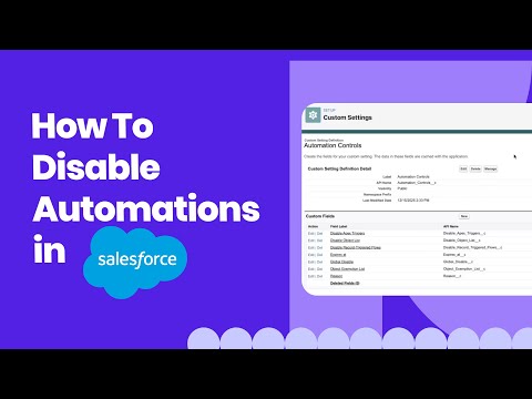 How to Turn off Automations for Salesforce Apex Triggers & Flow