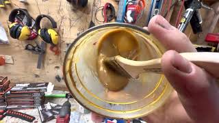 Surface shield fluid film 6 days later