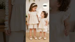Girls embroidery shorts set#girldresses #max #babydress @shravya-r7