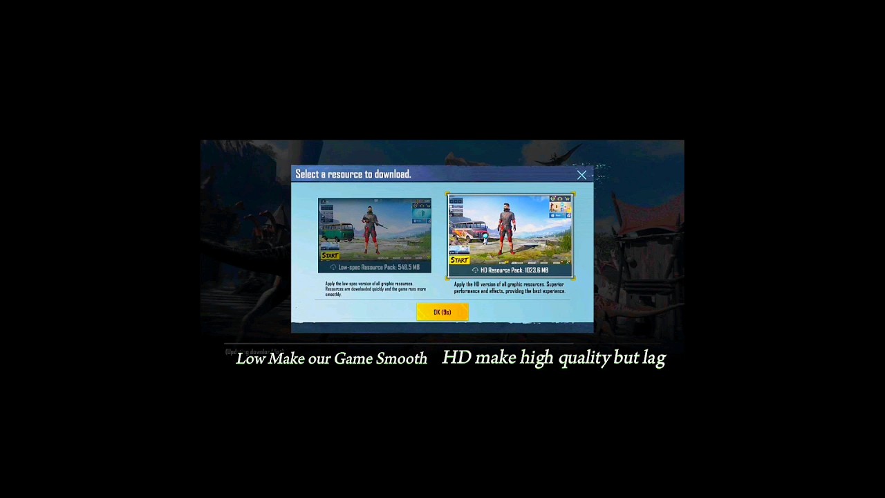low pack vs Hd pack ?🙄 pubg mobile 