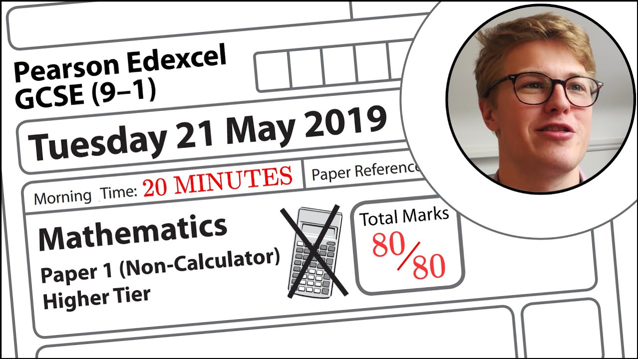 Edexcel GCSE Maths June 2019 Paper 1 Higher Walkthrough - YouTube