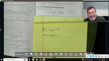 Unit #2, Lesson 16, Solving Systems of Equations by Elimination, part 3