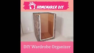 DIY BIG Wardrobe Organizer/ shelf organizer / cardboard box reuse ideas