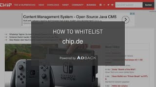 Adback Tutorial How To Deactivate Your Adblocker On Chip.de?
