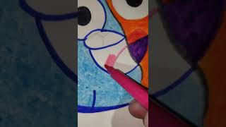 Drawing Gumball and Drawing Fusion Effect with Markers ! #shorts