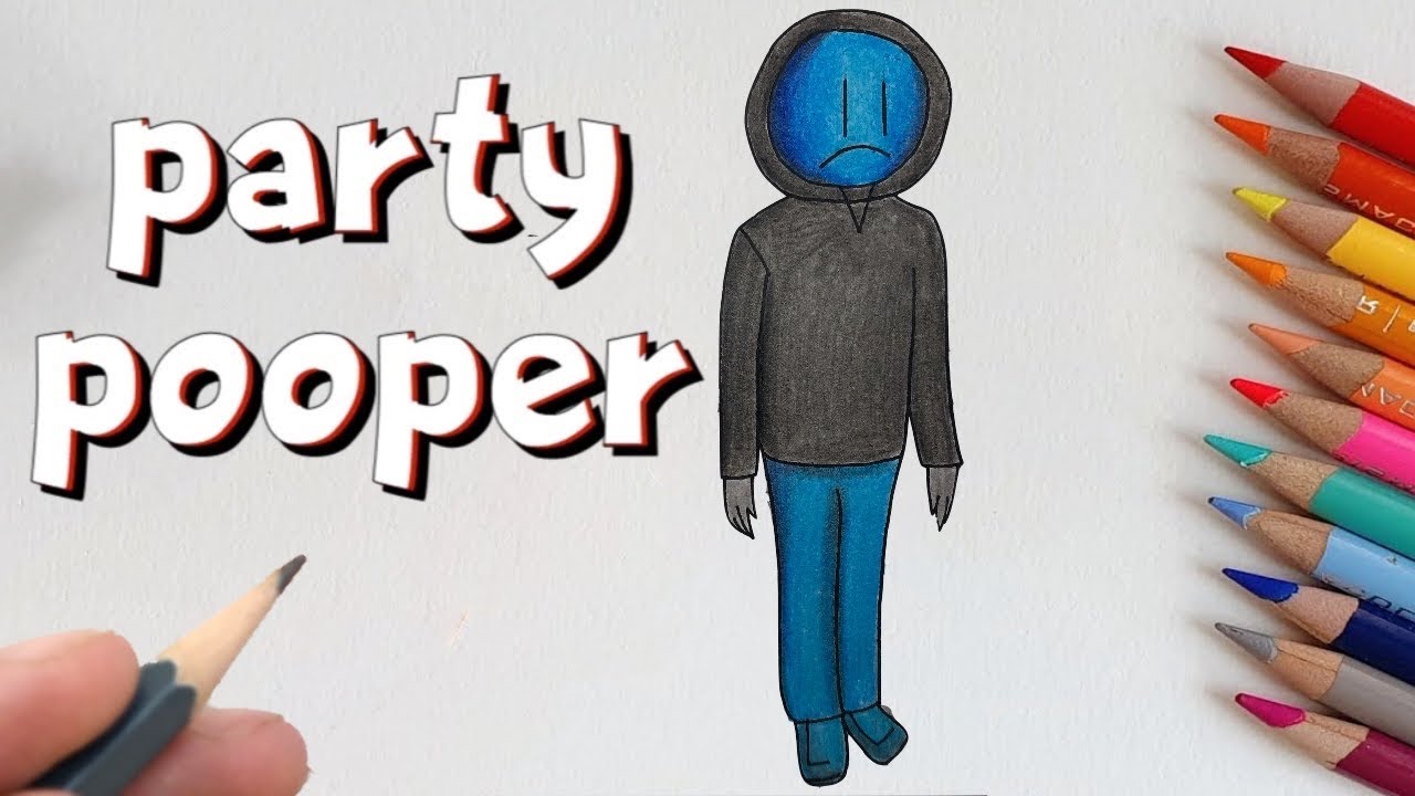 How to draw Partypooper ( Backrooms ) YouTube