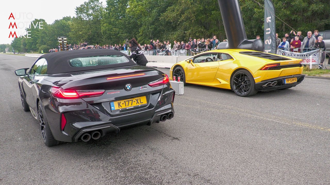 BMW M8 Competition Mosselman Turbo Systems vs Lamborghini Huracan - YouTube