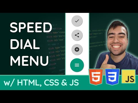 How to create a Speed Dial Menu (Reveal Menu) - HTML, CSS & JavaScript Tutorial