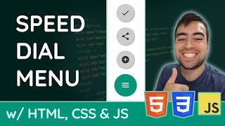 How to create a Speed Dial Menu (Reveal Menu) - HTML, CSS & JavaScript Tutorial screenshot 2