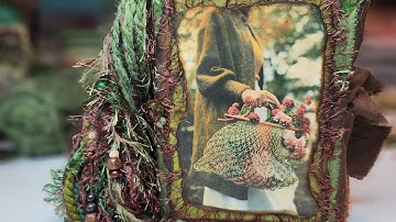 Dark Nature Junk Journal #2 | ASMR | Chunky forest vintage grungy junk journal