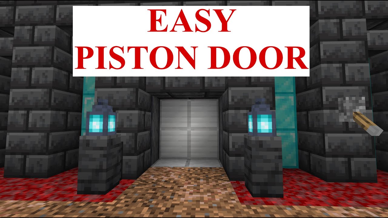 Easy 2x2 Piston Door Tutorial For Minecraft Bedrock
