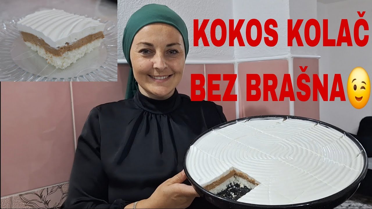 💥KREMASTI KOKOS KOLAČ💥Bez BRAŠNA😉Omiljeni KOLAČ moje PORODICE🫠JEDNOSTAVNE MJERE👌