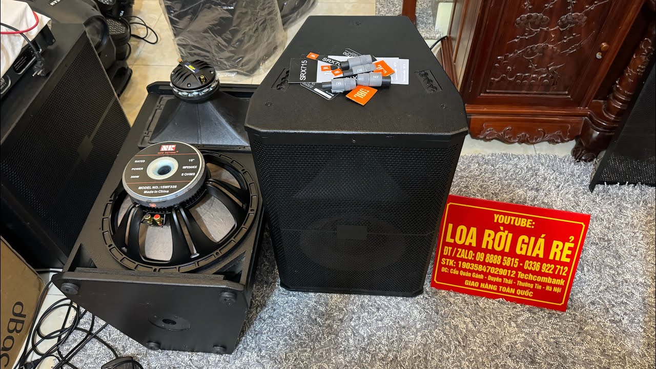 [HOT] Dựng Loa Full 40 JBL 715, NR 15WF336 Coil Nhôm Dẹt + Treble 750 Neo, Quá Hay, Zalo 0988885815