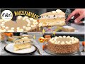 Leckere Marzipantorte - Lockerer Biskuit mit Sahnecreme, Aprikose und Krokant / unglaublich lecker