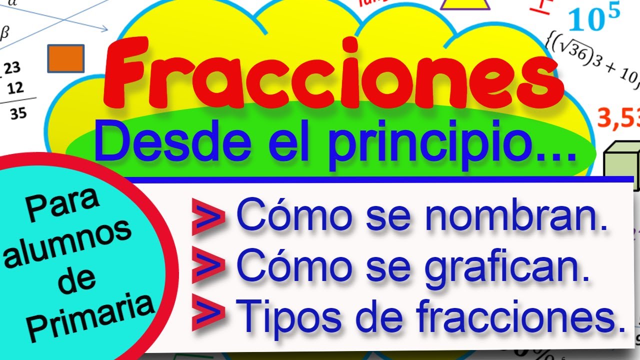 Fracciones para alumnos de primaria, desde el principio.