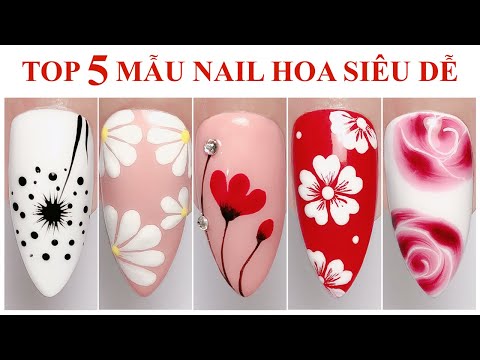 5 CÁCH VẼ HOA SIÊU DỄ CHO MÓNG XINH