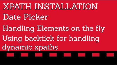 CypressE2E_Part4_Xpath in Cypress_Date Picker_Dynamic Xpaths