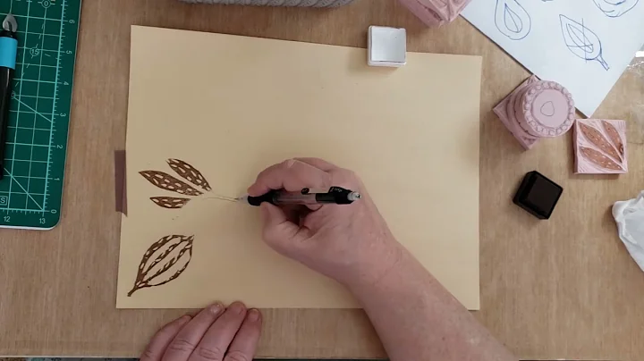 Showing the Stamps I made and the tools I used