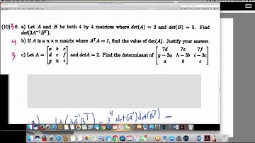 Find the determinants. Linear Algebra