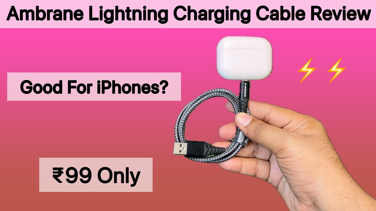 Ambrane Lightning Cable Unboxing & Review | ₹99 Ambrane Lightning Data Cable Quick Review