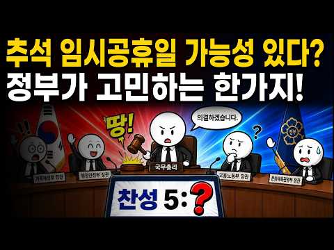 추석 임시공휴일 가능성 있다? 정부가 고민하는 한가지!