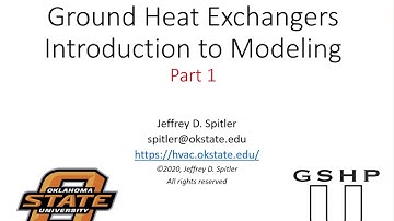 Ground Heat Exchanger Modeling Intro 1 (GSHP-U)