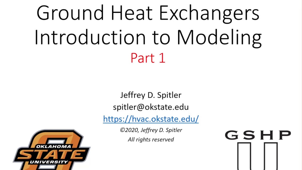 Ground Heat Exchanger Modeling Intro 1 (GSHP-U)