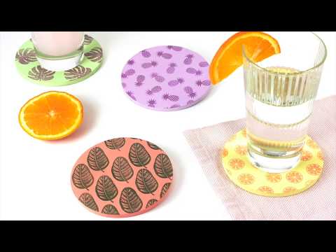 How To Stamp Onto Wooden Coasters