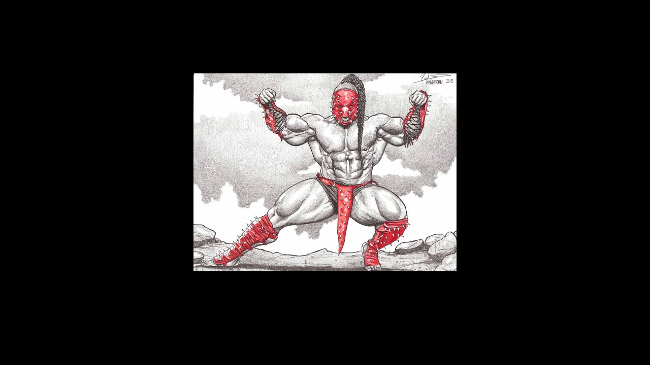 Kai Greene A Dredfunn Mechanical Pencil Drawing
