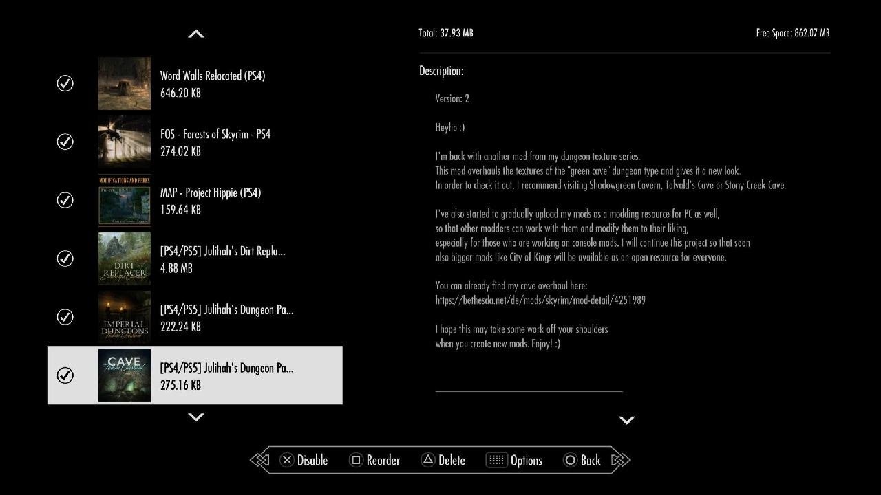 Skyrim Anniversary edition Load Order ps5 YouTube