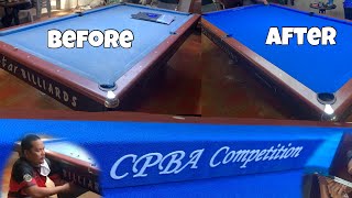 Pinalitan ng Bago | Changing Old Cloth To a High Performance Billiard Cloth | Before and After