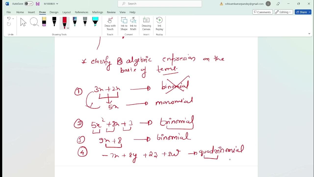 ALGEBRA 7 1 - YouTube