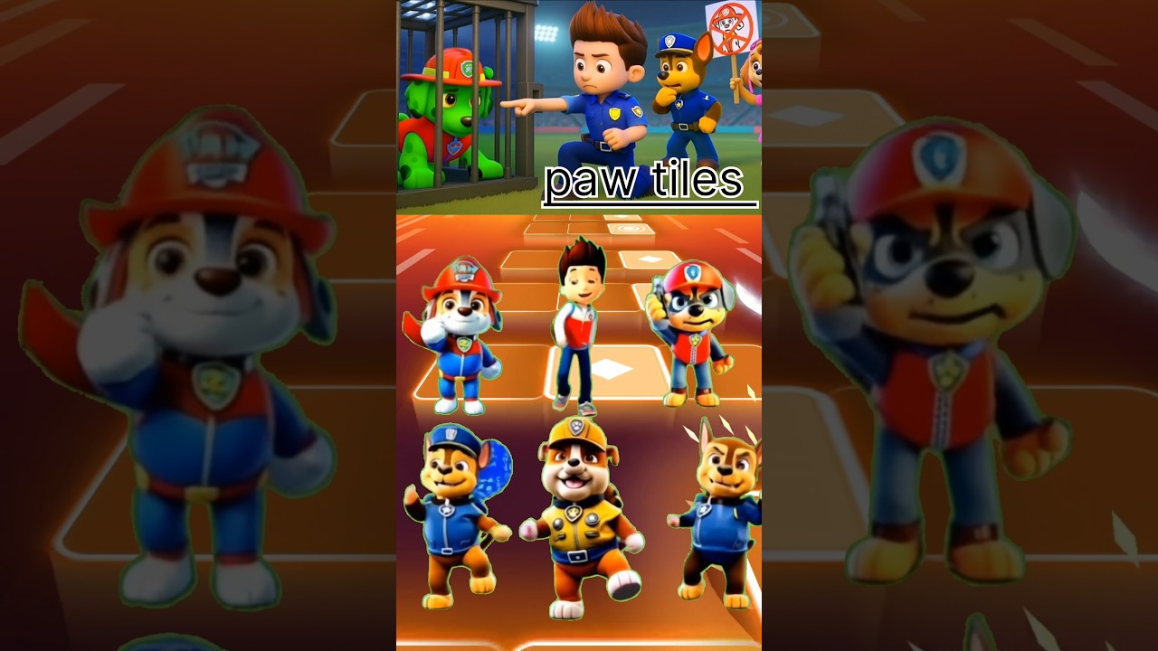 PAW Patrol:  - Zuma - Skye 🆚  Marshall - Ryder 🆚 Chase - Rocky Tiles Hop EDM Rush 🎧🤍
