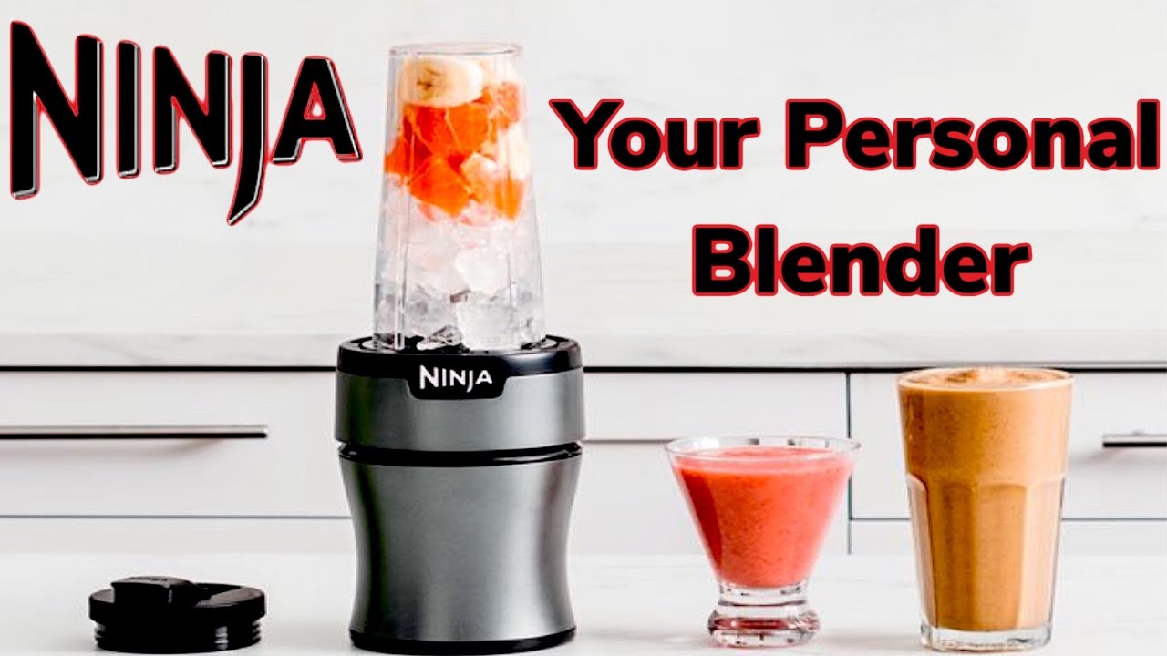  Ninja BN301 Nutri-Blender Plus Compact Personal Blender,  900-Peak-Watt Motor, Frozen Drinks, Smoothies, Sauces & More, (3) 20 oz.  To-Go Cups, (2) Spout-Lids (1) Storage-Lid, Dishwasher Safe, Silver: Home &  Kitchen