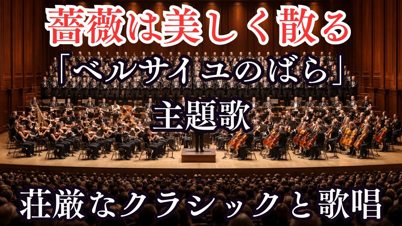 ベルサイユのばら 薔薇は美しく散る｜豪華な合唱とオーケストラ｜Lady Oscar theme song