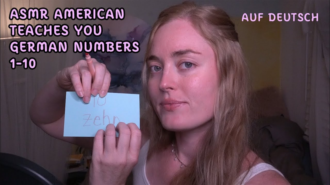 ASMR Teaching You German Numbers 1-10 ✍️ | Soft Spoken | Auf Deutsch 💕