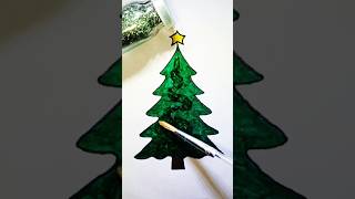 ✨🎄✨#easydrawing #colors #glitter #glitterart #christmas #christmastree #shorts