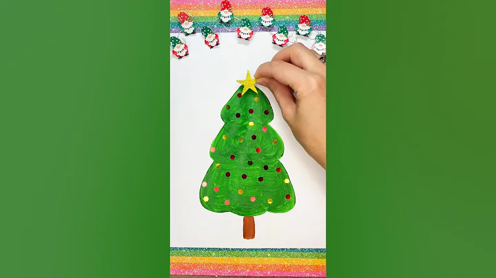 Christmas Tree Painting 🎄| Art for Kids #shorts #artforkids #paintingforkids