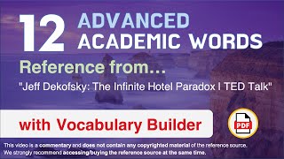 12 Advanced Academic Words Ref from 